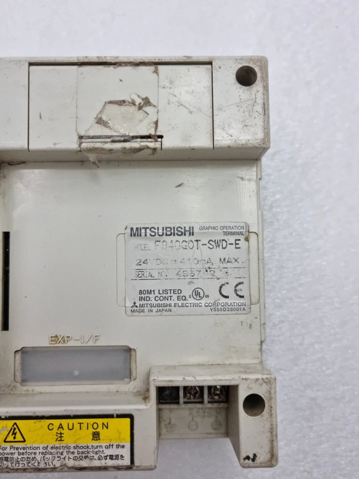 Mitsubishi F940GOT-SWD-E Graphic Operation Terminal Hmi 24Vdc F940GOTSWDE
